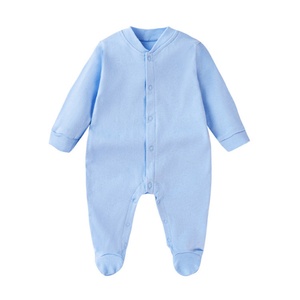 Newborn Baby Rompers Sleeveless Summer Jumpsuit with <b>Bag</b> Fart Jacket for Crawling Polyester/Cotton Button Closure - Product Image 4