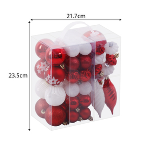SHUANGYUAN Luxury Artificial Handpainted Plastic <strong>Christmas</strong> Baubles Set-Personalized Red <strong>Christmas</strong> <strong>Tree</strong> Ornaments Party Supplies - Product Image 5