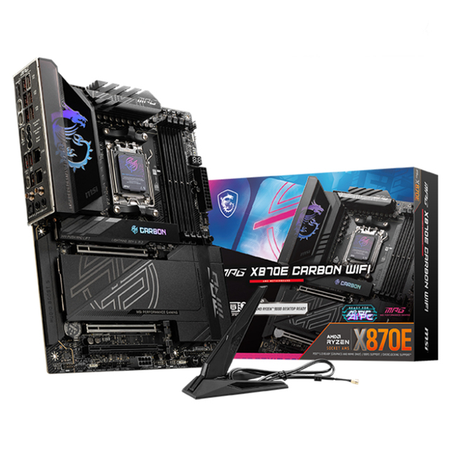 MSI MPG X870E CARBON WIFI ATX Motherboard Supports AMD Ryzen 9000 / 8000 / 7000 Series Desktop Processors for Socket AM5