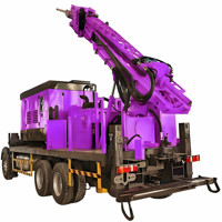 Plateforme de forage de puits d'eau montée sur camion, profondeur 300 m, équipement de forage de puits d'eau, plateforme de forage de puits d'eau portable