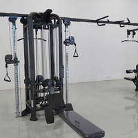 Machine de musculation multifonctionnelle 8 stations pour usage commercial et domestique, avec Smith Machine et blocs de poids, pour entraînement complet du corps