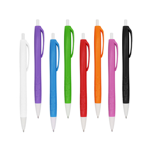 Stock Promotional Customize Multi Colors Plastic Ball Pens with Printed Logo