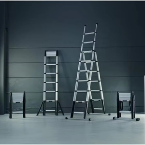 <span class=keywords><strong>Escalier</strong></span> rétractable en métal, échelle en A sécurisée pour l'<span class=keywords><strong>extérieur</strong></span>, <span class=keywords><strong>escalier</strong></span> familial épais et pliable multifonctionnel - Product Image 1