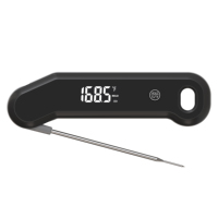 Thermomètre à viande à lecture instantanée 10X, étanche, précis et rapide (0,6 s), avec affichage rotatif automatique, détection de mouvement et dos magnétique
