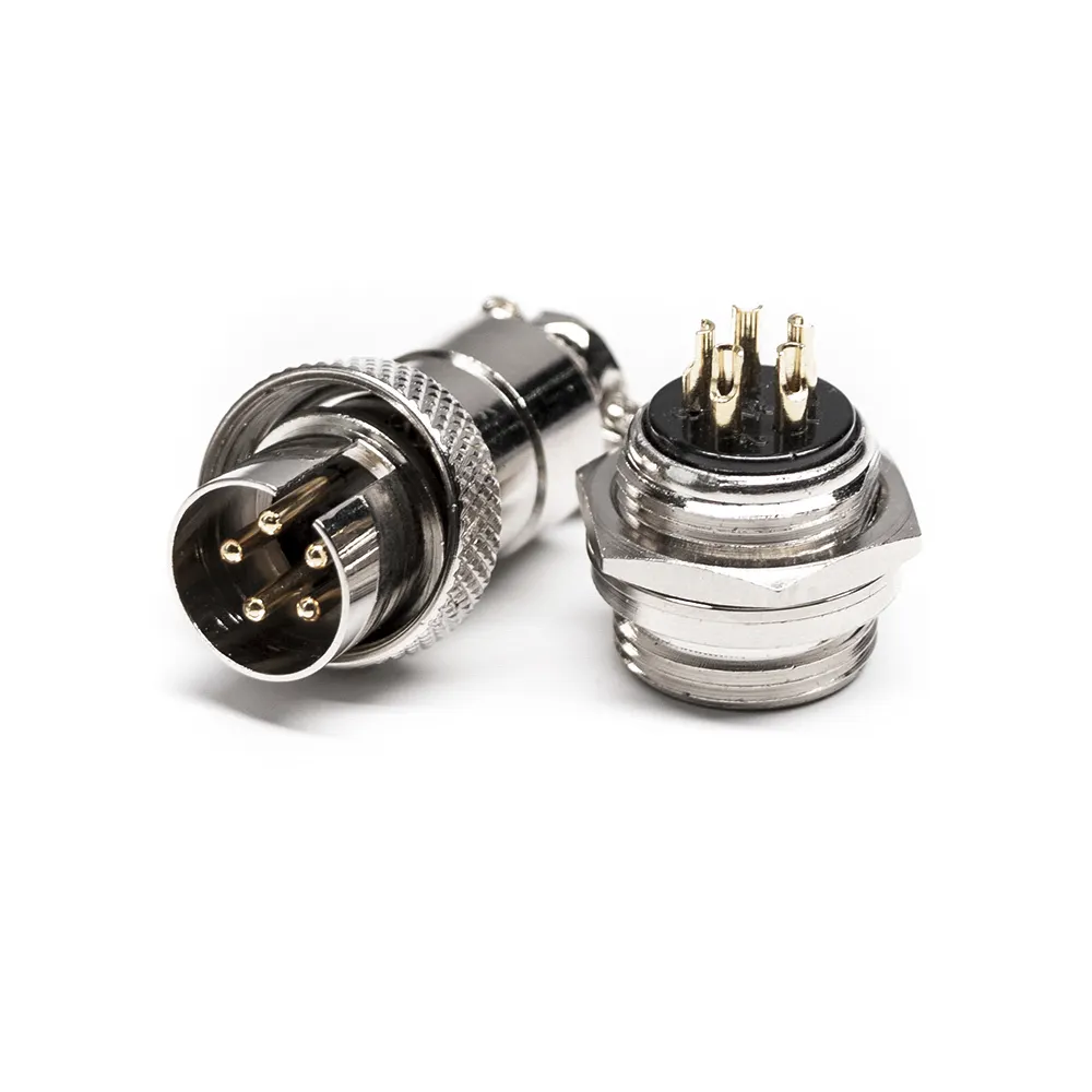 Reverse GX16 Aviation Connector 5 Pin Plug A GX16-5 RP Female for Panel and Male for Cable