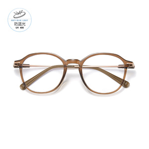 Monture de lunettes de style coréen TR, ovale, anti-lumière bleue, monture complète, unisexe, verres en acrylique, numéro de pièce TR86066 - Product Image 4
