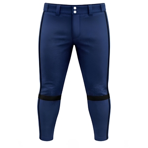 Pantalón de béisbol para hombre con doble pliegue y cierre de botones, ajuste relajado, ropa de campo de alto rendimiento, servicio OEM, pantalón personalizado para hombre - Product Image 3