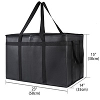 Grande boîte isotherme portable 79l pour grandes pizzas, sacs de livraison chauds, boîte isotherme pour crème glacée en aluminium non tissé pour moto