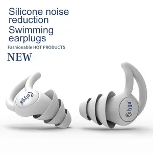 Bouchons d'oreille en silicone réutilisables de haute qualité 40dB Protection auditive confortable NRR la plus élevée pour le tir
