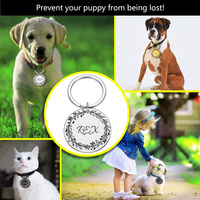 Étiquettes d'identification pour animaux de compagnie en cuir et nylon personnalisées, gravées avec le nom, le numéro et l'adresse pour chiens, chats, chiots, collier rembourré de luxe, pendentif pour animaux de compagnie