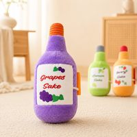 Jouet pour chien en peluche en forme de bouteille de saké, pour le travail du nez, le puzzle de recherche de friandises, apaisant et anti-anxiété