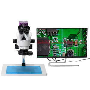 Microscopio de cámara digital 7X-45X 51MP con anillo de luz Led, microscopio trinocular estéreo para reparación de teléfonos, microscopio de soldadura - Product Image 2