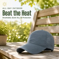 Casquette de baseball surdimensionnée respirante, séchage rapide, protection UV, maille, calotte souple, personnalisable avec logo, pour hommes et femmes