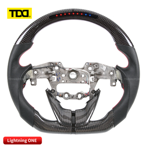 Volante de fibra de carbono TDD LED para Hyundai Veloster, personalizable. - Product Image 4