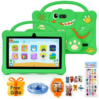 Tablet Infantil Verde de 7 Pulgadas, Android, WiFi, GMS, Certificado por Google, Funda Resistente a Golpes, Control Parental, Aprendizaje en Casa, Compra al por Mayor