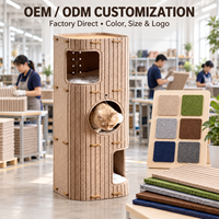 Tour à chat multi-niveaux en feutre, Condo moderne pour chat d'intérieur, Maison d'escalade pour chat en feutre personnalisable OEM