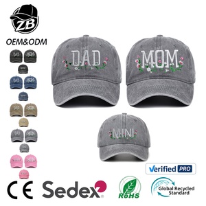 Casquette <span class=keywords><strong>de</strong></span> baseball brodée amusante pour parents et enfants, casquette assortie papa maman mini, casquette <span class=keywords><strong>de</strong></span> baseball florale pour les vacances en famille - Product Image 1