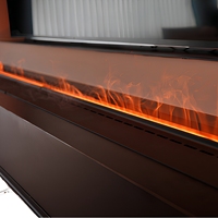 Cheminées électriques à vapeur 3D RVB 1800MM Insérer des cheminées à vapeur d'eau haut de gamme pour la maison et l'hôtel Installation métallique intégrée