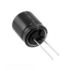 ตัวเก็บประจุแบบ Through Hole ยี่ห้อ Manufacturer Channel รุ่น 68 uF URZ2D680MHD1TN ชนิด CAP ALUM ความจุ 68UF 20% 200V แบบ Radial TH - Product Image 1