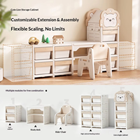 Meuble de rangement modulaire en plastique pour bébé en forme de lion, avec plusieurs tiroirs, grande capacité, organisateur de jouets, dimensions