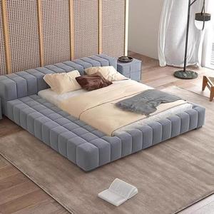 Nordic Italiaanse Eenvoudige Fabriek Aangepaste Grootte Kleur Hotel Villa Appartement Slaapkamer Flanellen Kussen Zacht Pack Tatami Grenen Houten <span class=keywords><strong>Bed</strong></span> - Product Image 2