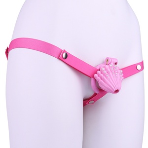 BDSM Pearl Shell Chastity Cage ABS Resin Chastity <b>Belt</b> <b>Elastic</b> Strap Urehtral Penis Lock Adult Sex Toy for Men - Product Image 1