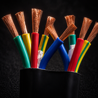 Câble flexible multiconducteur à conducteurs en cuivre toronnés, âmes codées par couleur, gaine noire, pour câblage de tableau de commande