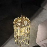 Lampe suspendue en cristal unique de luxe, petite lampe de plafond moderne pour la décoration d'hôtel, de restaurant, d'îlot de cuisine