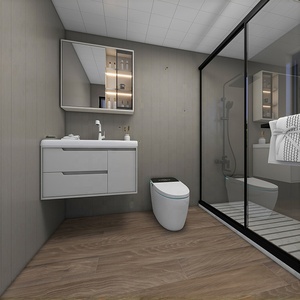 Maison préfabriquée en <span class=keywords><strong>bois</strong></span> blanc moderne, haute qualité, construction rapide, imperméable, anti-corrosion, villa, hôtel, appartement, maison triangulaire - Product Image 5