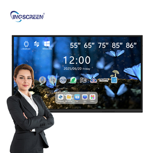 Интерактивная смарт-доска INGSCREEN 55/65 дюймов, 4K, 120 Гц, сенсорный экран, цифровая доска для переговорных комнат - Product Image 1