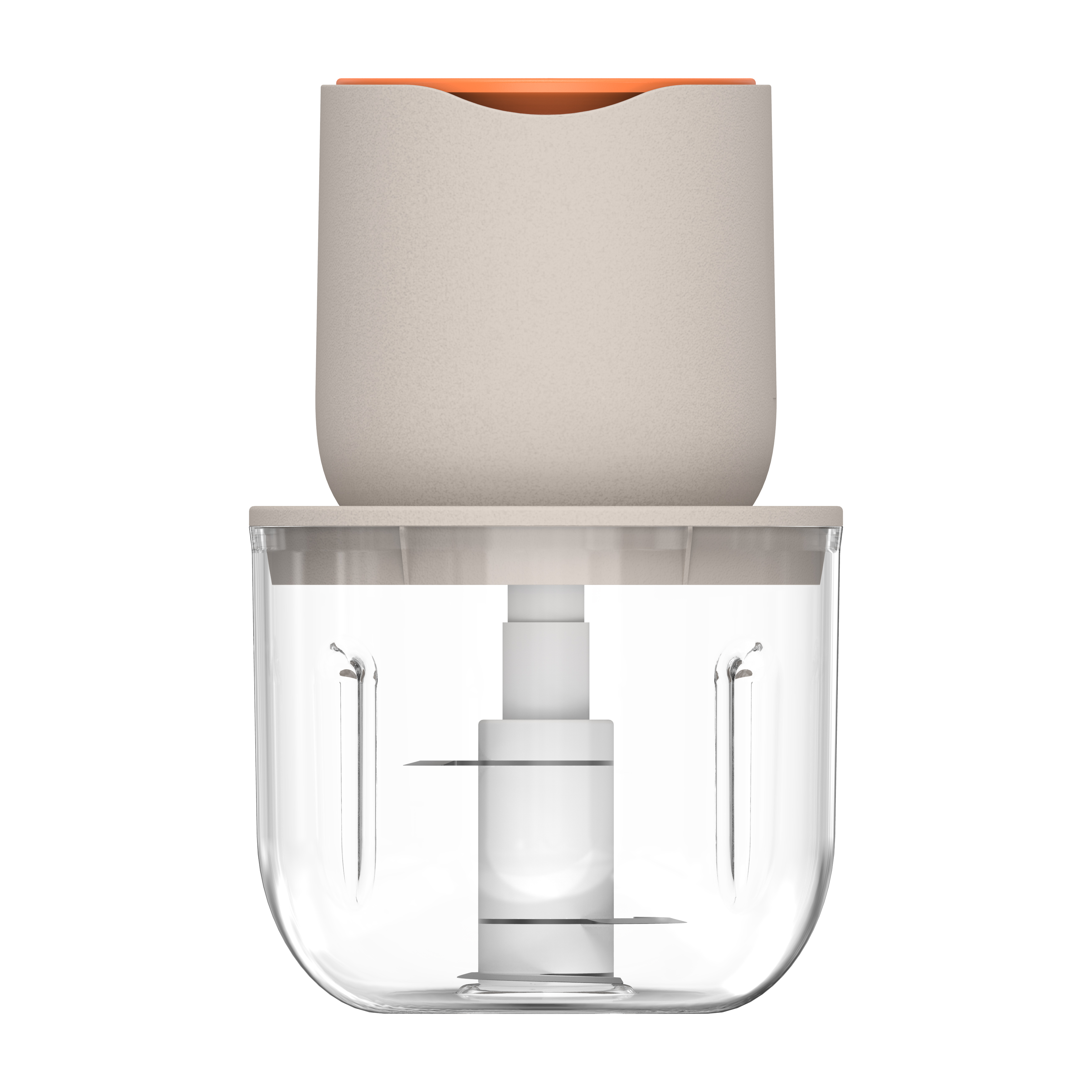 100W 1500mAh USB Electric Food Chopper Food Processor with 600mL Capacity PET Bowl One Speed 4 Blade Wireless Use