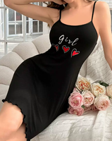 Haute qualité Sexy robe de nuit d'été pour les femmes confortable maison tenue décontractée Sexy pyjamas mignon imprimé vêtements de nuit