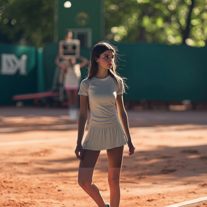 Set Completo Elegante <span class=keywords><strong>da</strong></span> Donna MereSports con Abito in Maglia di Lana Merino per Tennis e Badminton - Product Image 3