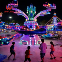 Simulateur de vol attrayant sur le thème de l'espace avec éclairage LED complet, manège de parc d'attractions à vendre