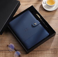 Ensemble Cadeau d'Affaires Portable Personnalisé avec Logo en Cuir Imprimé au Laser, Chargeur Sans Fil 8000 mAh, Batterie Externe, Carnet OEM B1 Promotionnel