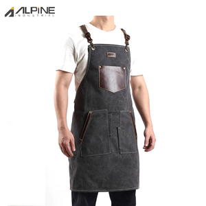 Delantal de Chef coreano Original de alta calidad, delantal de cocina para barbacoa, delantales de cuero genuino, diseño personalizado para Unisex - Product Image 1