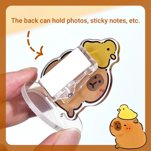 Venta al por mayor de lindos soportes acrílicos de capibara, decoración de escritorio de dibujos animados, clip para notas personalizado para estudiantes y trabajadores de oficina - Product Image 2