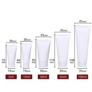 <b>Custom</b> Transparent Eco Friendly Biodegradable Hand Cream Body Lotion Face Mask <b>Lipstick</b> Soft Cosmetic Packaging Squeeze Tube - Product Image 1