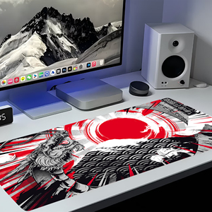 Tapis de souris de jeu et de bureau de style japonais Ryujin & Sakura, motifs de dragons japonais peints à la main - Product Image 4