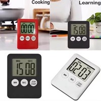 Grosir jam Alarm dengan Magnet, layar LCD Digital dapur persegi Timer memasak menghitung mundur jam Alarm