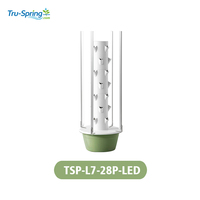 Tour hydroponique à 7 niveaux avec éclairage LED, ferme verticale compacte avec lumière de culture intégrée pour légumes-feuilles et herbes