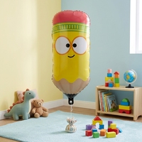Ballon en aluminium Mylar personnalisé pour la rentrée scolaire, ballon en feuille de métal mignon de dessin animé pour la décoration de la salle de classe des enfants, fournitures pour fêtes
