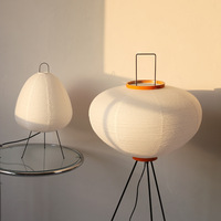 Lámpara de Mesa LED con Forma de Gota de Agua, Lámpara de Papel Japonesa, Lámpara de Pie, Lámpara Nocturna, Portalámparas E27, Lámpara de Papel de Arroz, Lámpara LED, Lámpara de Salón, Lámpara de Dormitorio