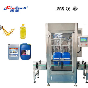 Machine de remplissage et d'embouteillage pour bidons et jerricans de 5L, 10L, 25L et 20 litres, pour liquides chimiques acides et moussants, avec fonction anti-corrosion automatique - Product Image 1