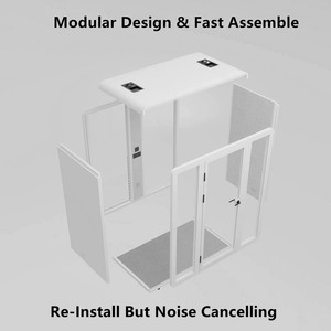 Di động âm thanh hoàn hảo mô-đun nội thất văn phòng máy trạm tủ cho các cuộc họp nhóm - Product Image 2