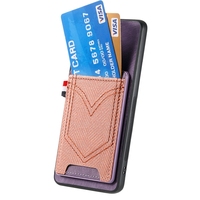 Jeans design étui pour carte de crédit couverture arrière pour Xiaomi 15/15 Pro/14 Ultra, pour One Plus Ace3/12R 5G étui arrière portefeuille