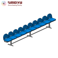 Bancs de tribune personnalisés pour stades avec accoudoirs, en HDPE et acier, résistants aux UV, couleur Pantone, vente en gros OEM/ODM