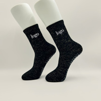 Chaussettes de Pilates avec logo personnalisé, paillettes, antidérapantes, pour femmes, chaussettes de sport pour le yoga