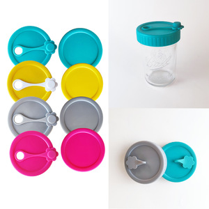 Reusable silicone lod fermentation Large Mason cup pickle bottle seal 86mm wide mouth Mason jar silicone cover