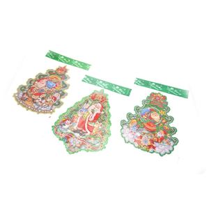 Autocollant de fenêtre avec motifs d'arbres et de Père Noël variés - Product Image 1